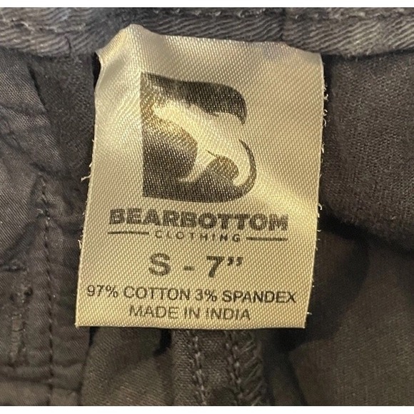 LOT OF 2 Bearbottom Stretch Shorts Mens Small 7" Inseam Chino Black Blue Pockets - Picture 10 of 13